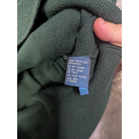 Vintage Polo Ralph Lauren Green Sweater Medium Pony Outdoors Classic Preppy - Picture 6 of 7